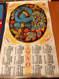 Календарь настенный из ткани СССР