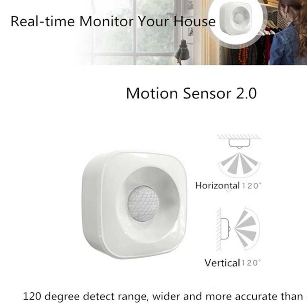 Senzor, detector de miscare PIR REHENTINT AMS02, alarma wireless Tuya