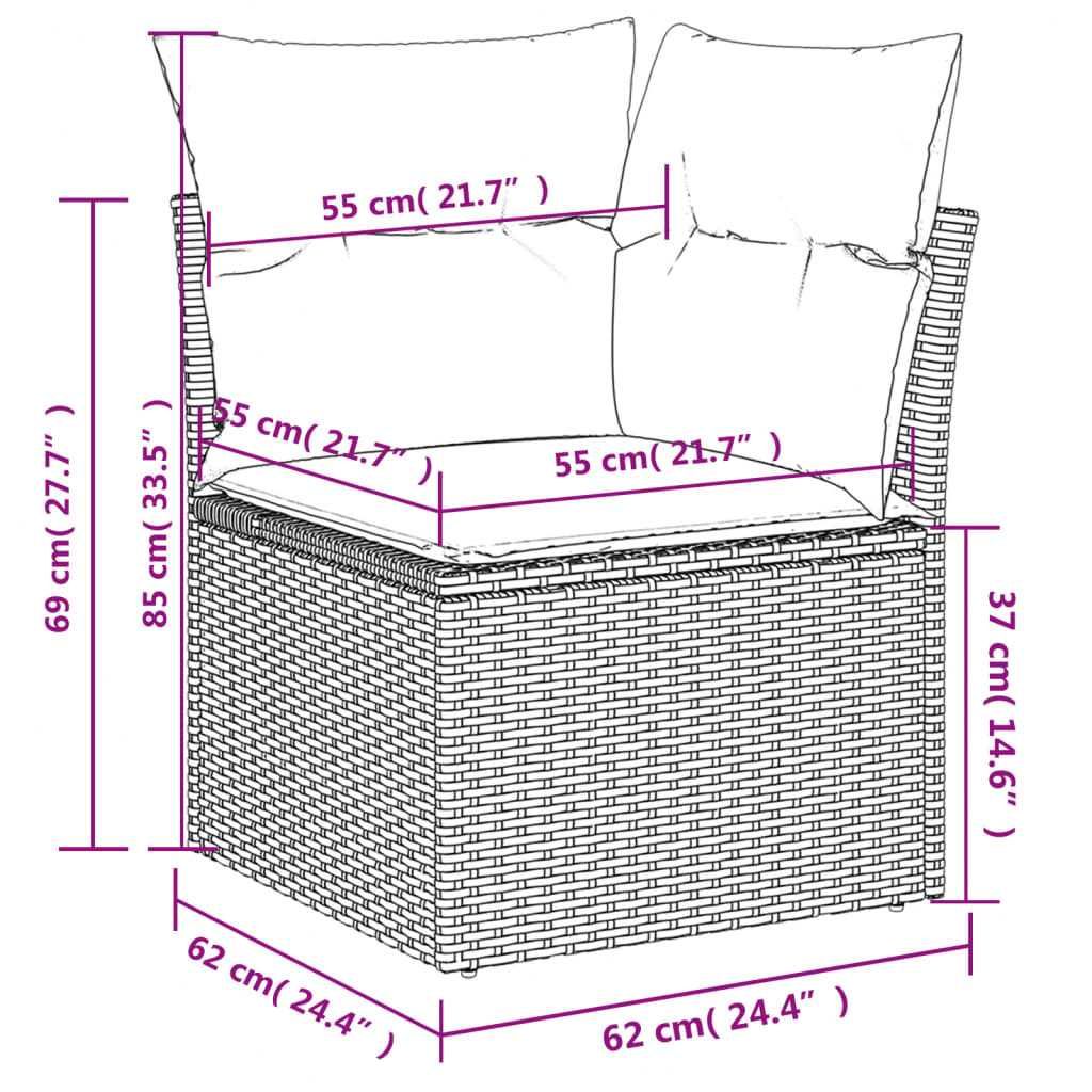 Set mobilier gradina/terasa cu perne canapea/coltar Ratan MONTECELIO