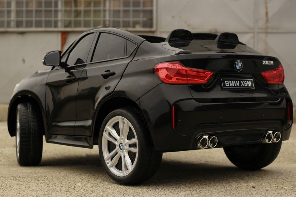 Masinuta electrica pentru 2 copii BMW X6M 240W cu ROTI MOI #Black