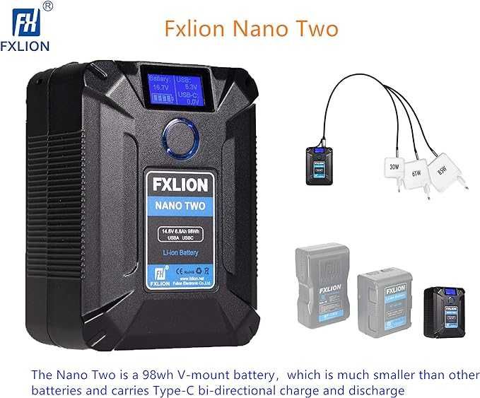 Baterie SONGING FXLION Nano Two 98WH pentru camere video, smartphone