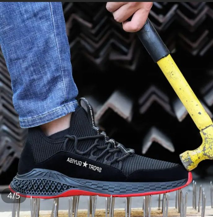 Мъжки,дишащи работни обувки с метално бомбе ук9