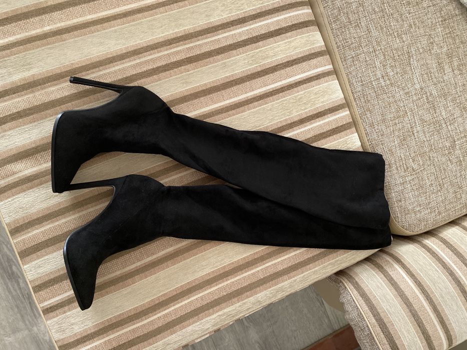 Ботфорты замшевые