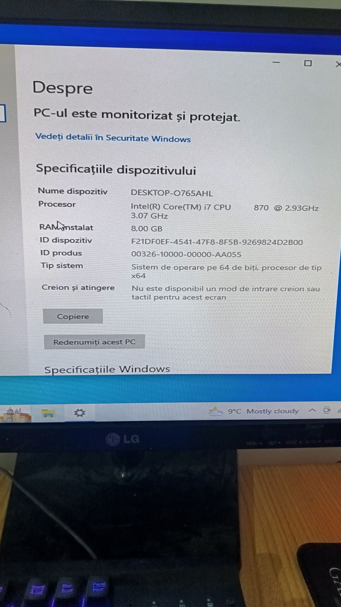 Vând i7 870  funcțional