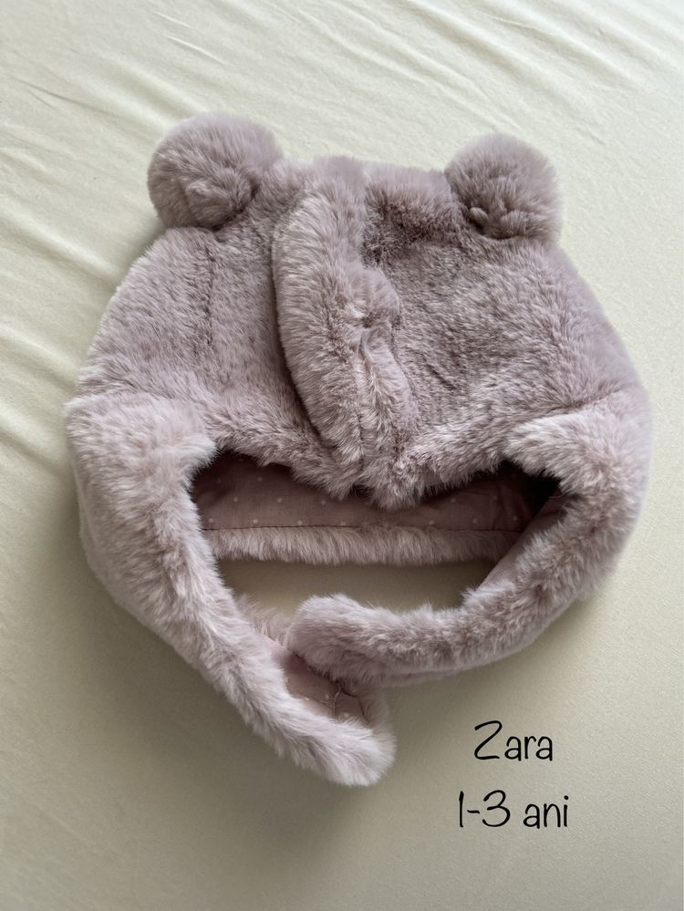Zara Baby Căciula cu efect de blana și urechi