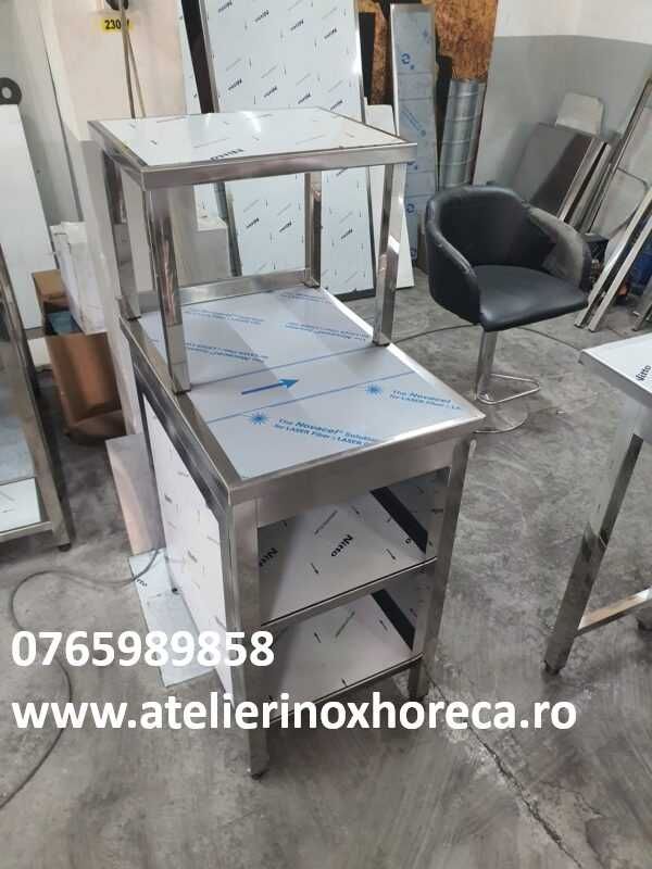 Masa tip dulap cu 2 polite si raft 500x700mm