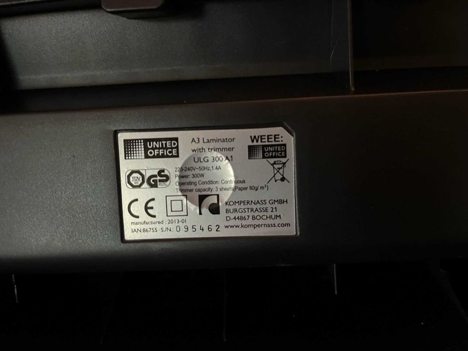 Laminator A3/A4/A5/A6, ulg 300A1, bonus folii