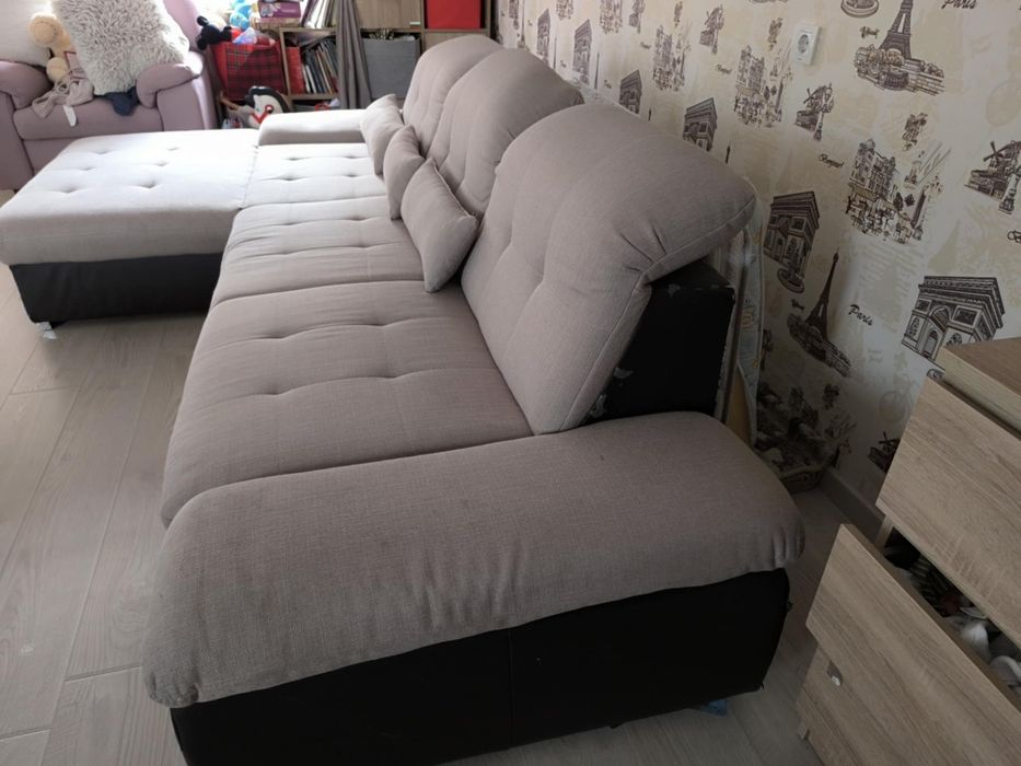 Ъглов диван с механизъм за сън