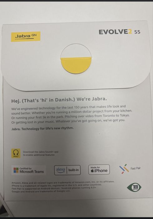 Casti wireless cu microfon Jabra Evolve 2