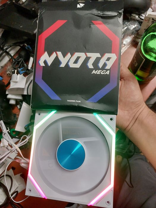 Ventilator pc Asiahorse Nyota Mega argb 140mm,nou ,alb,reverse.
