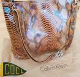 Geanta damă cognak,model snake/new collection