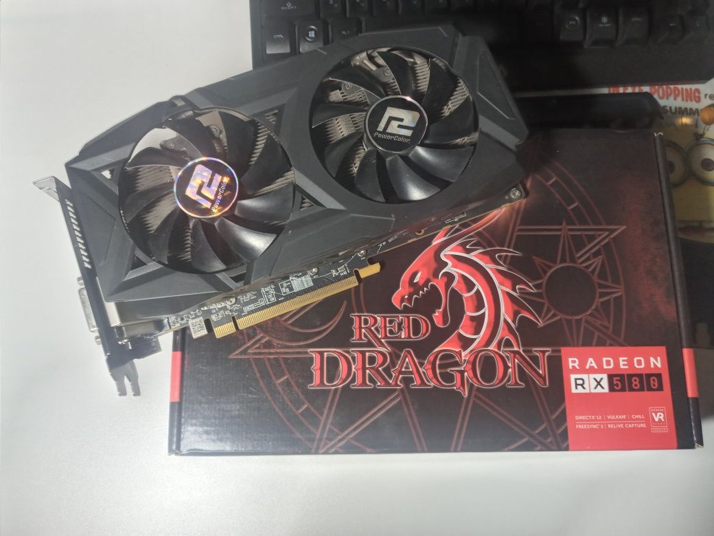 RX580 8gb  red dragon