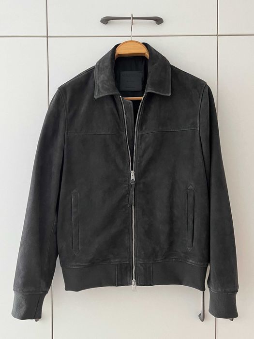 Allsaints Geaca Piele Gri (M)