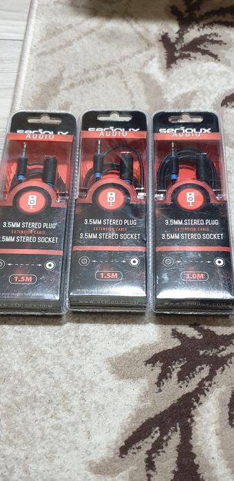 Cablu audio prelungitor Serioux Jack 3.5mm Mama - Jack 3.5mm Tata