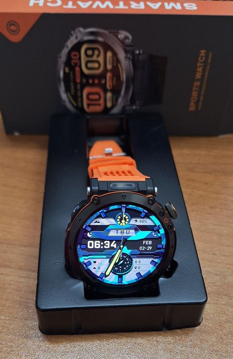 Мъжки Водоустойчив Smart Watch Фенерче 600mAh батерия, 4.32см Голям HD
