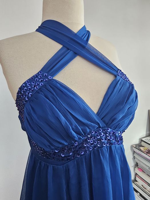 Rochie albastra cocktail