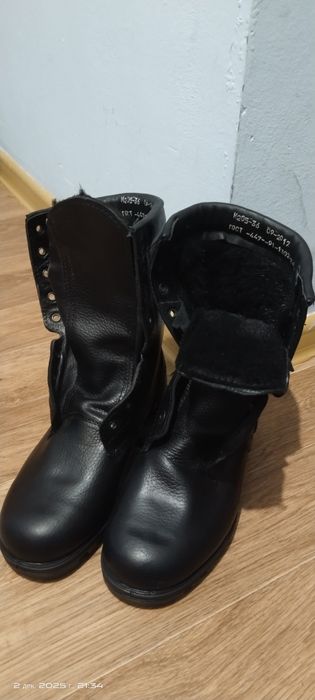 Берцы зимний кожа