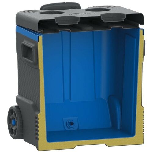 Cutie Frigorifica Portabila 45L Tip Troller si suport Umbrela 24h/rece