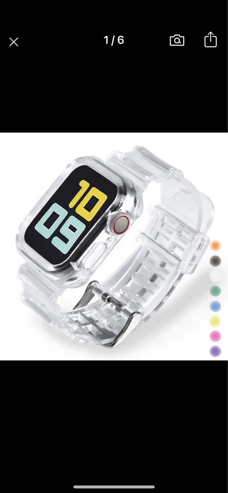 Curea carcasa Apple Watch 38 40 41 silicon transparent