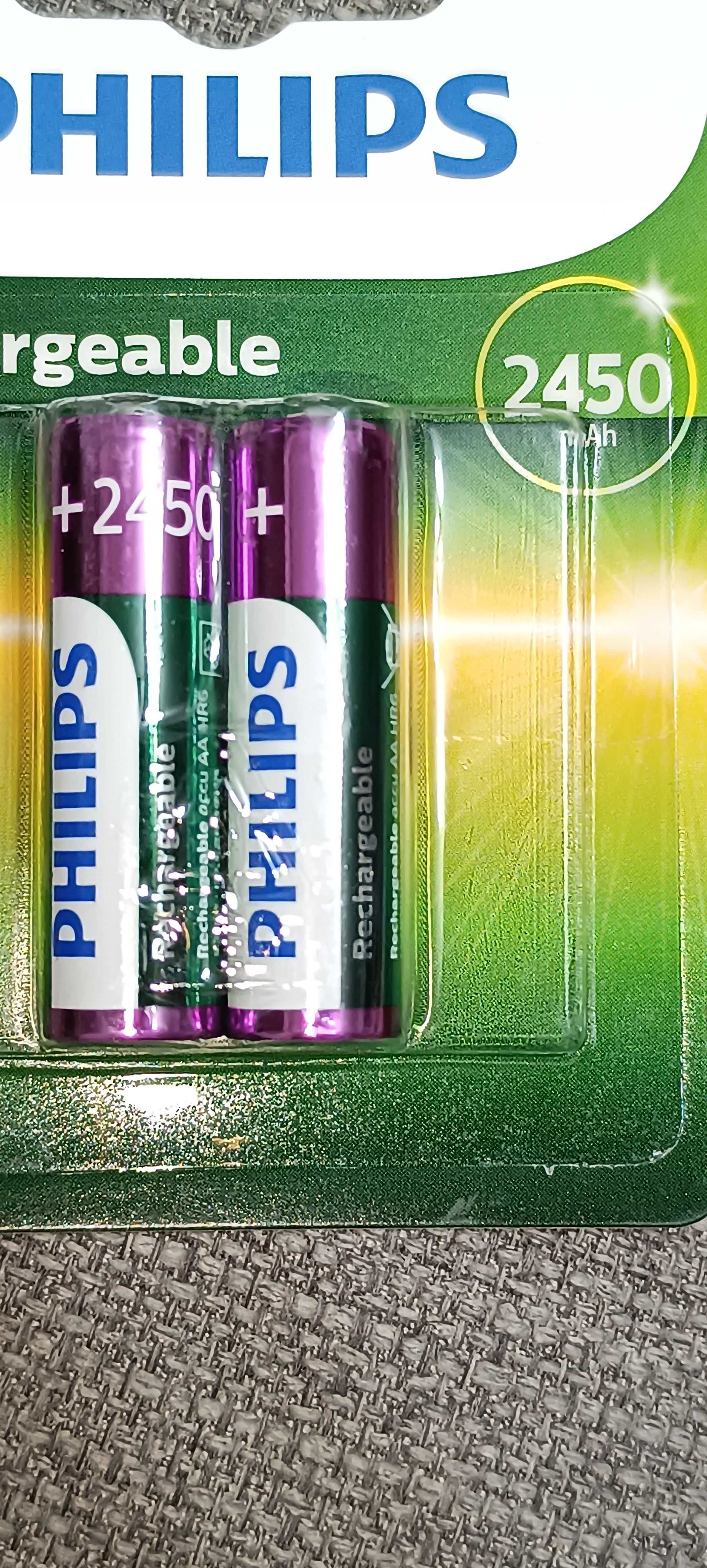 Аккумуляторные батарейки АА, Philips 2450 mAh. NiMH