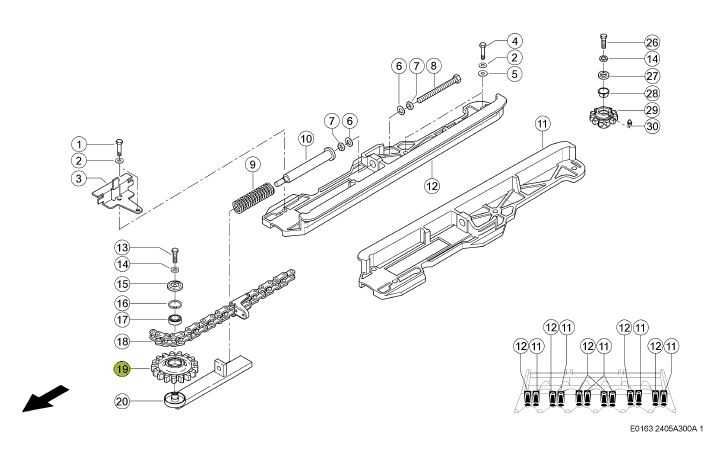 Pinion intinzator lant heder porumb CLAAS CONSPEED Z14 995810