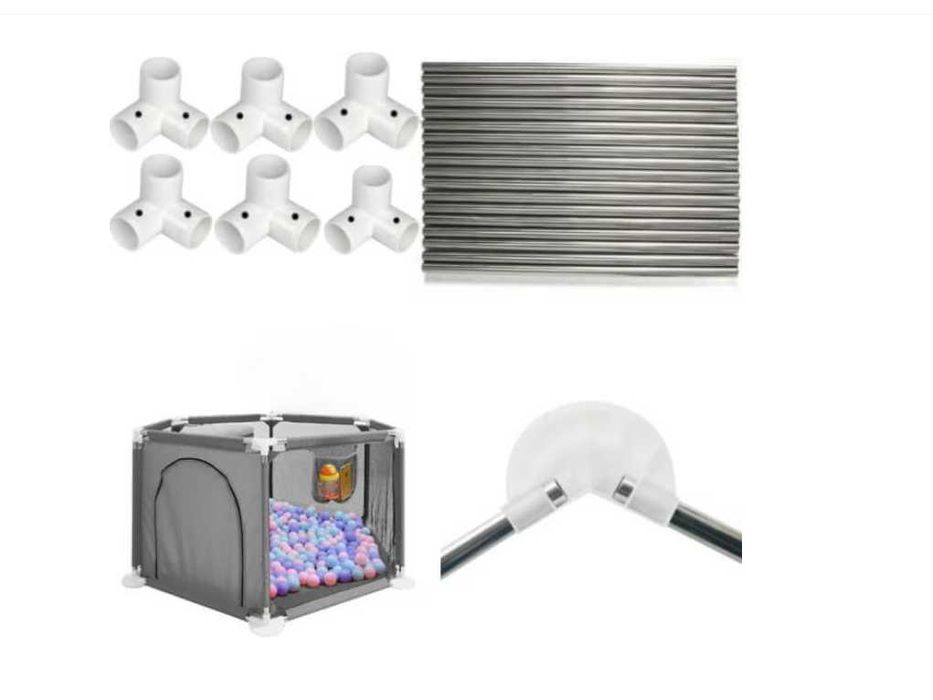 Spatiu de joaca, tarc  Empria, usa cu fermoar, marime XXL, Gri