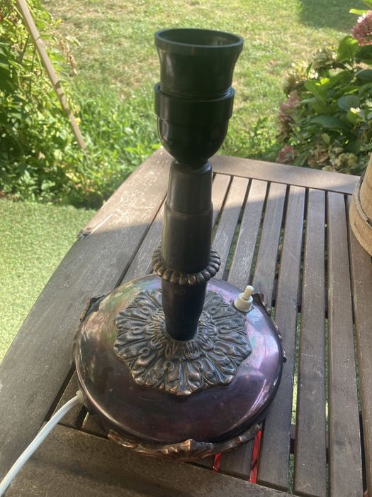 Picior de veioza metalic cu aplicati decor