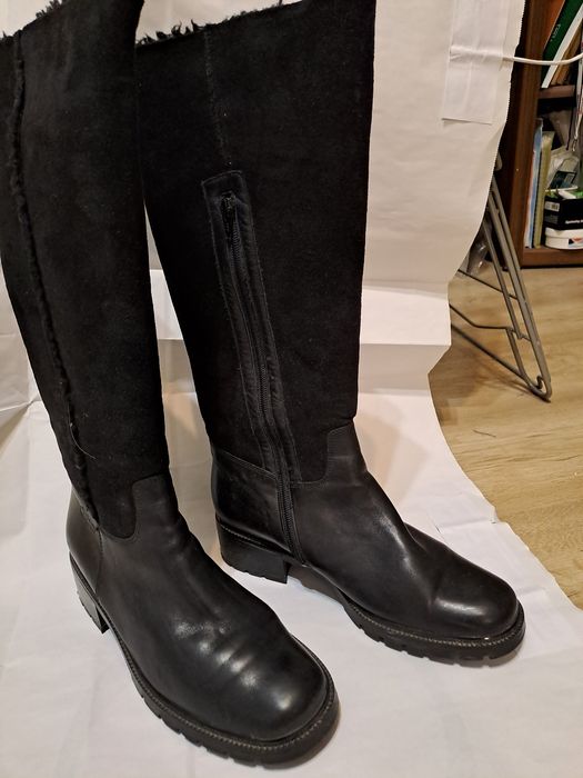 Сапоги женские зимние из натуральной замши 39-40 р-р, новое состояние