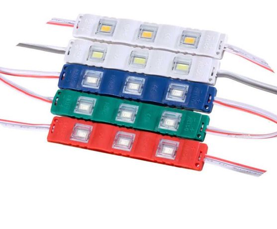 LED Модул с лупа, 3 ДИОДА  12V  различни цветове