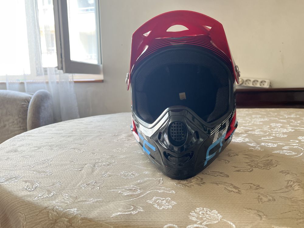 каска force tiger dh red black full face