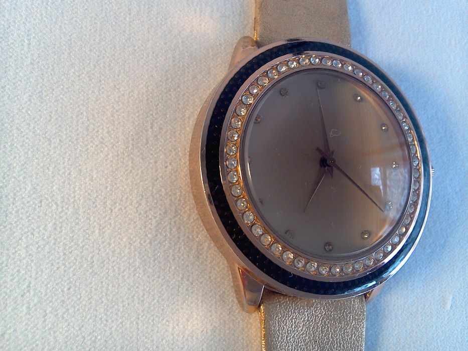 Ceas placat aur Bijou Brigitte - cristale swarovski, 45mm,cc