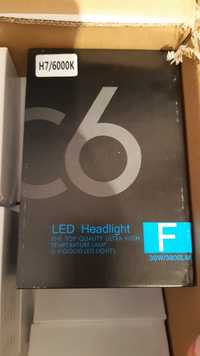 LED лед-лампочки С6. Белый/желтый