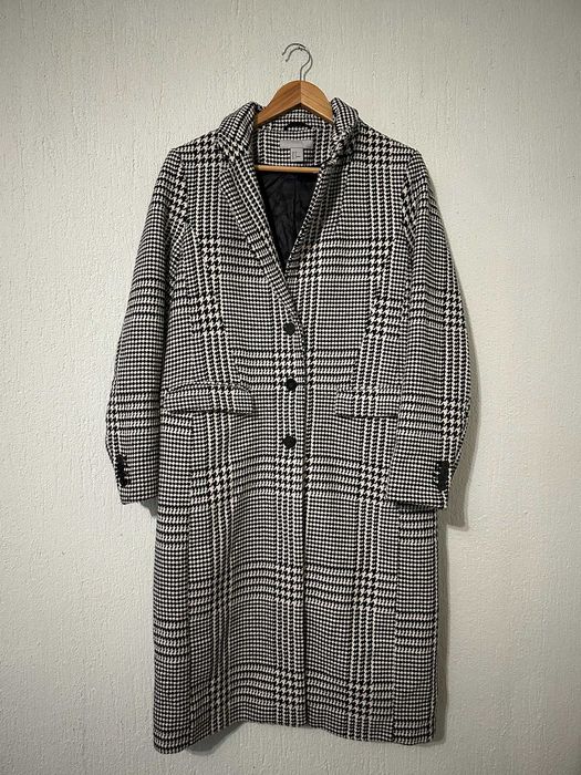 Дълго дамско палто от вълнена смес H&M