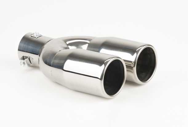 Накрайник за ауспух, двоен, неръждаема стомана