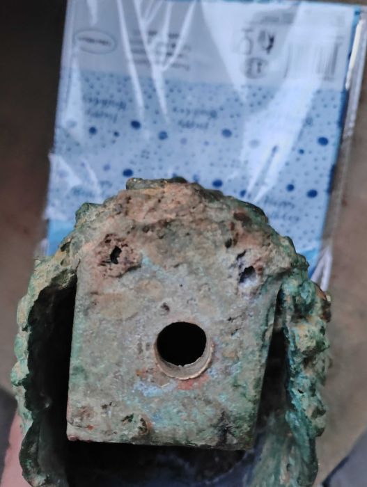 Бронзова Глава на Зевс , реплика, много добро състояние