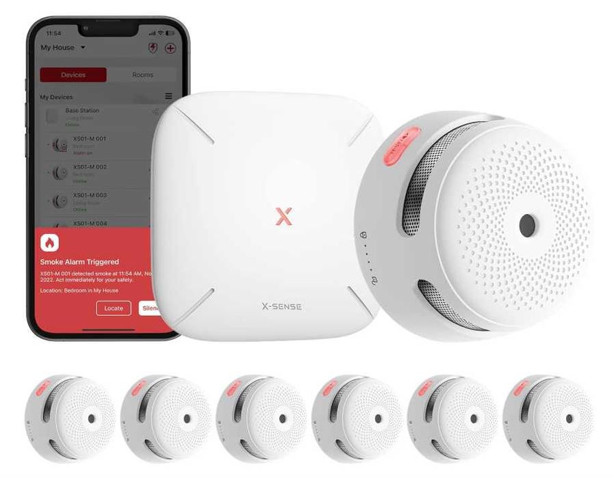 Интелигентен детектор за дим Wi-Fi, приложение X-Sense, FS61