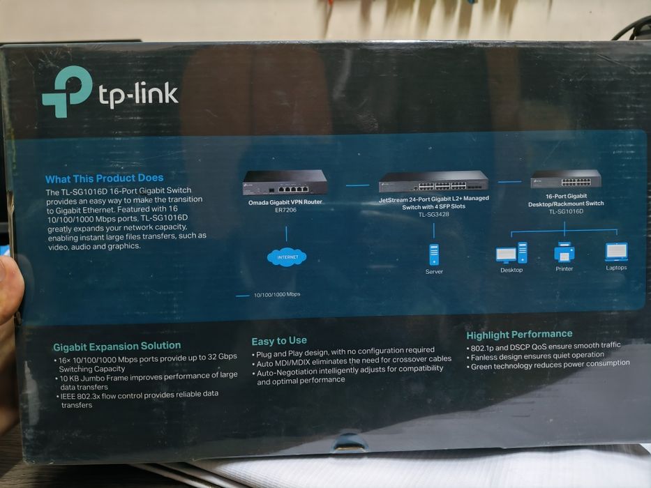 TP link switch коммутатор 16 порт