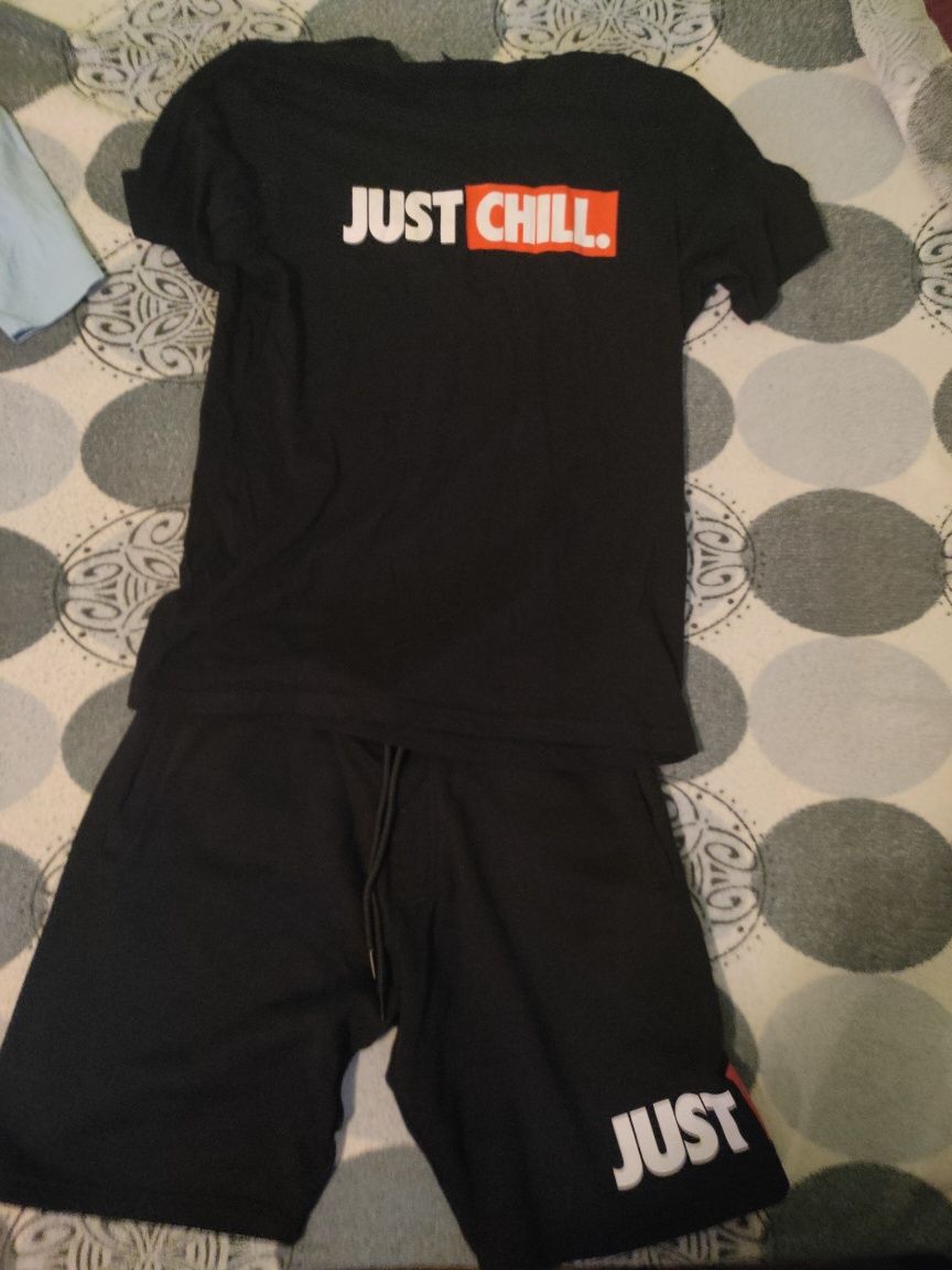 Compleu vara just chill pantaloni scurți și tricou