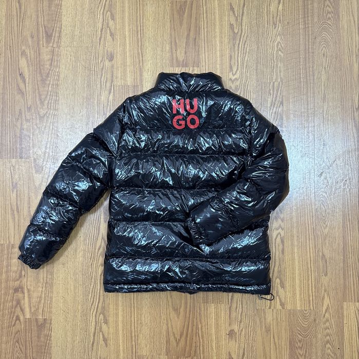 %DISCOUNT% Geaca Hugo Boss Neagra Lucioasa Premium Puf Unisex