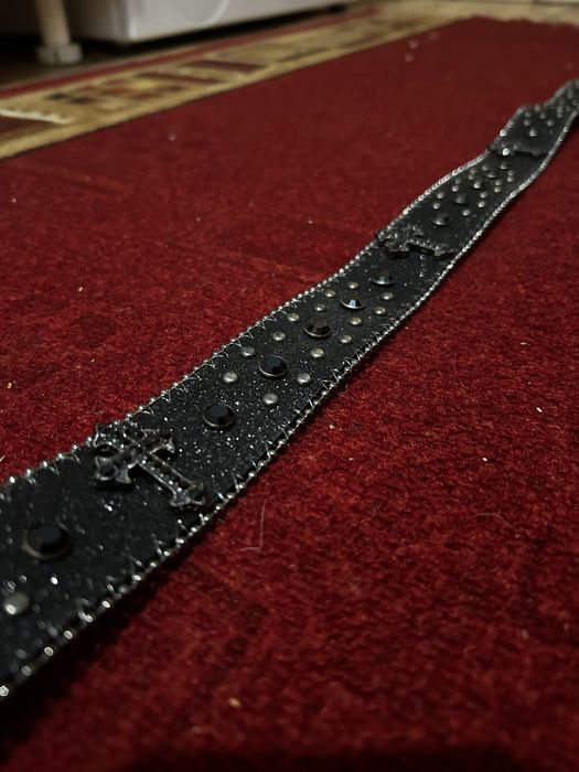 curea rhinestone neagra