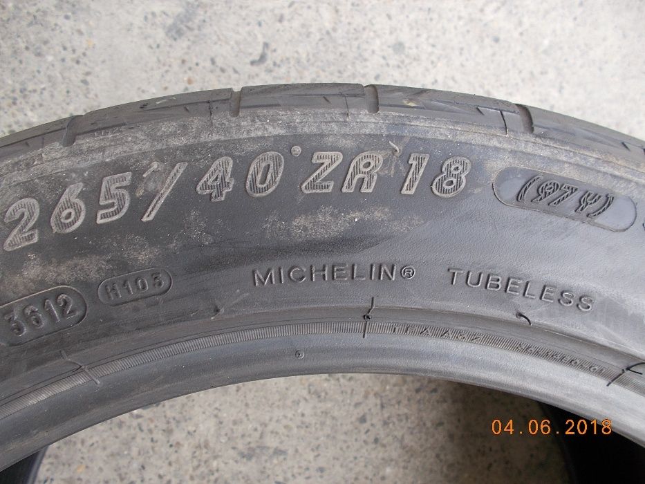 2 anvelope vara 265 40 18 michelin  profil 5,5 mm