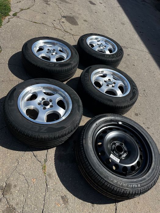 Джанти 5x100 15 VAG с гуми и резервна гума