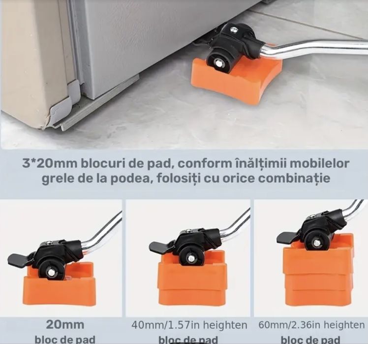 Instrument de Transport Rezistent pentru mutat mobilier, frigider etc.