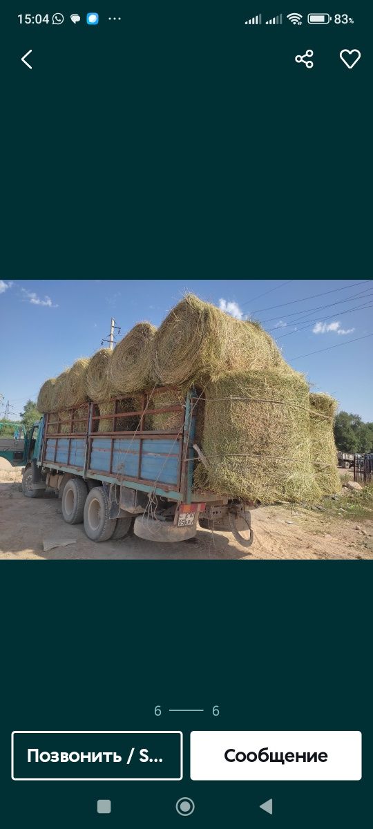 Сено в рулонах жоңышқа
