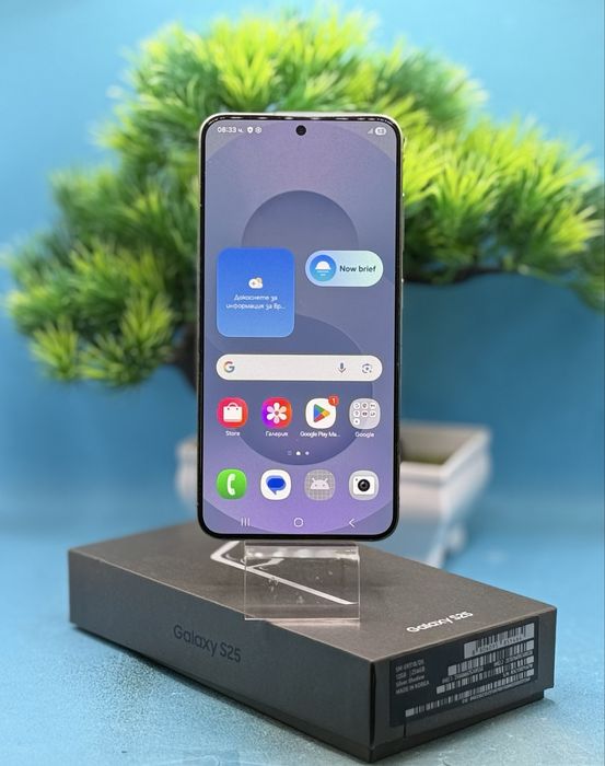 ГАРАНЦИОНЕН!!! Samsung Galaxy S25, 12GB RAM, 256GB, 5G, Silver Shadow