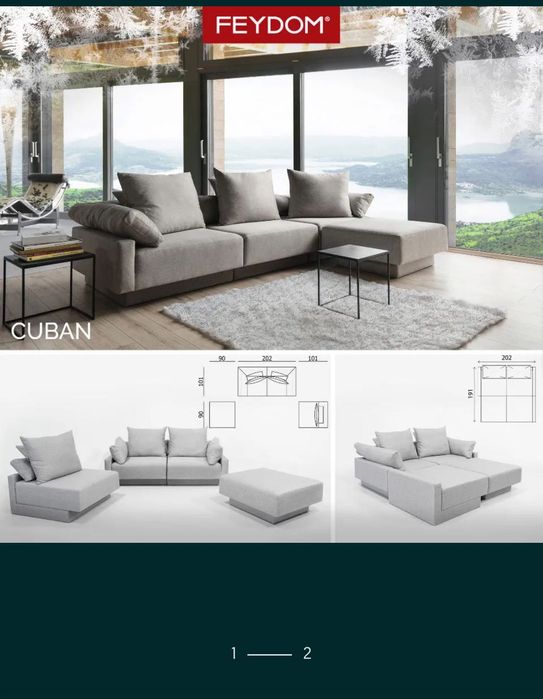 Модулен диван Feydom - Cuban - 4 части
