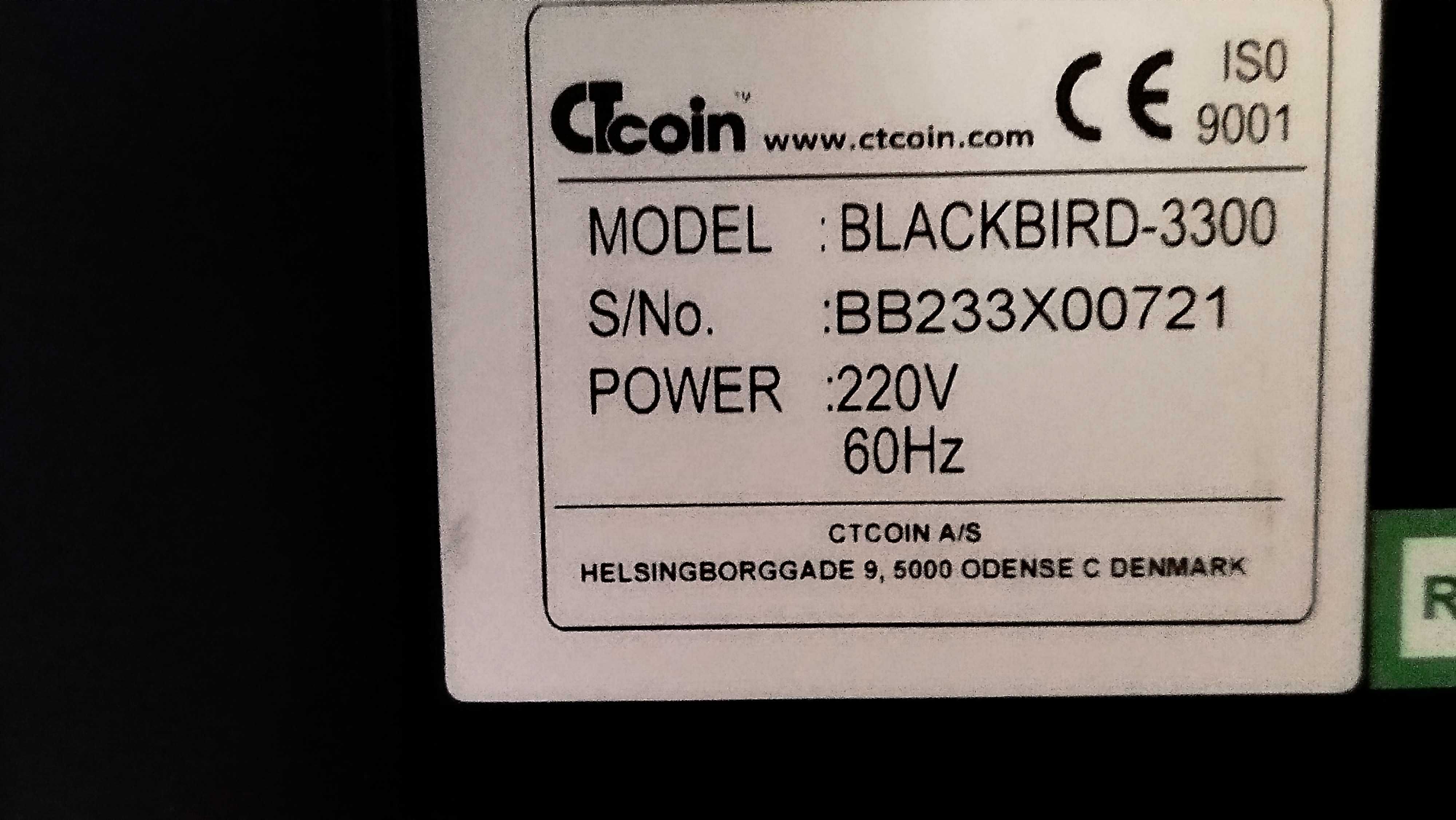CT B l a c k B i r d 3 3 0 0 Монетоброячна машина
