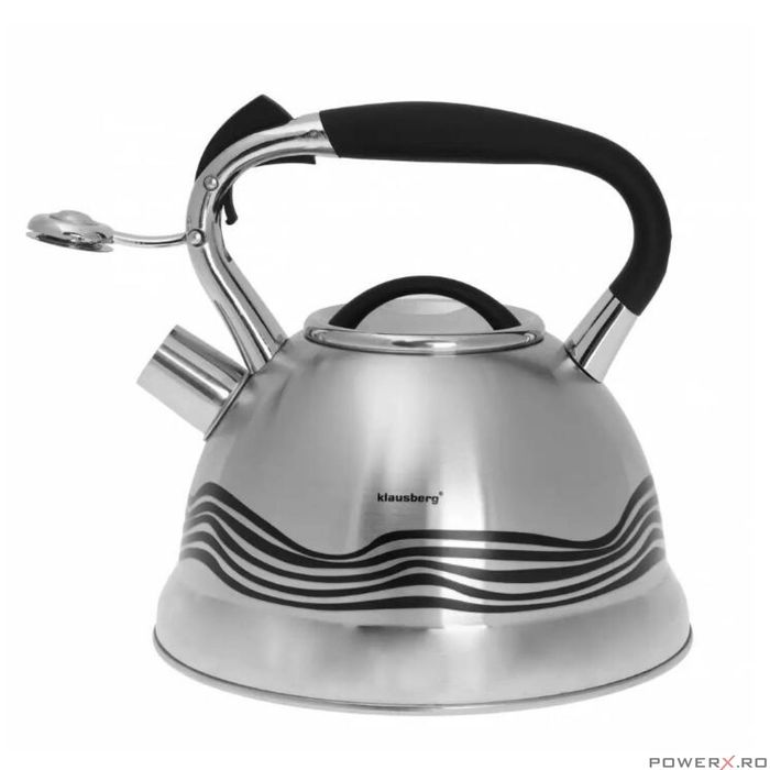 Fierbător tradițional cu fluier fabricat din inox, ceainic 3 litri,