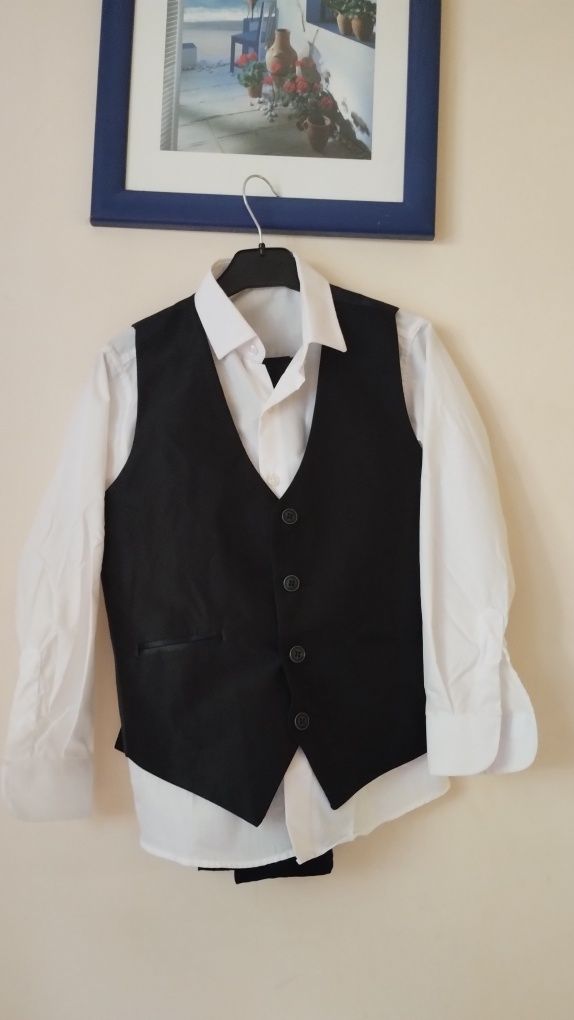 Costum băiat (sacou,vestă,pantaloni,cămașă)