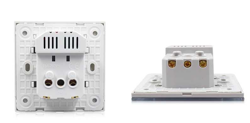 Стенен контакт с два USB порта за зареждане 5V 2.1A (стъклена рамка)